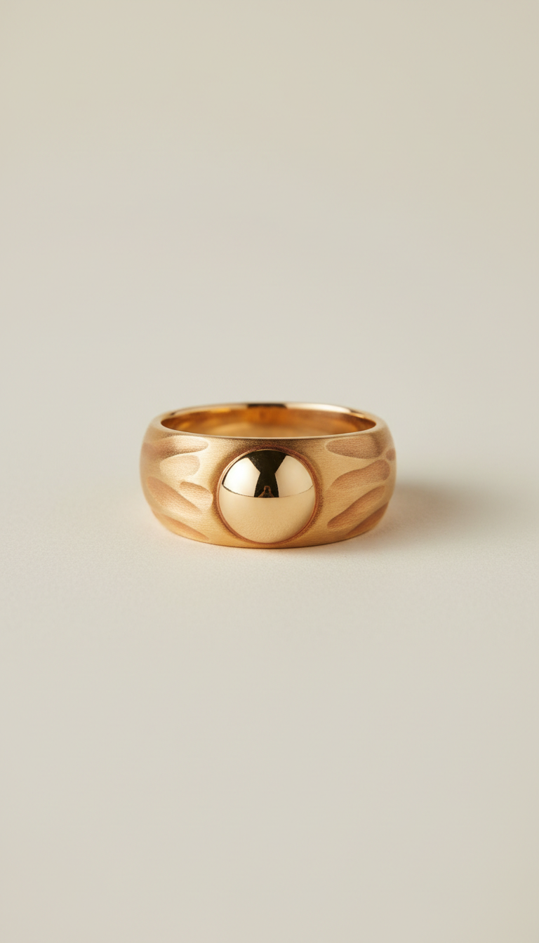 Bague signature sable doux