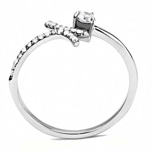 Bague Acier Zircon Classique