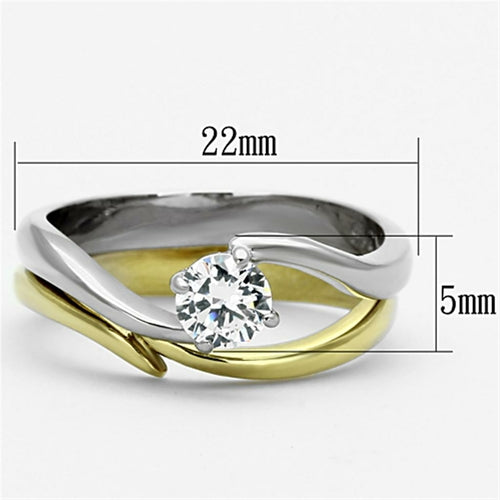 Bague Bicolore Plaquée Or