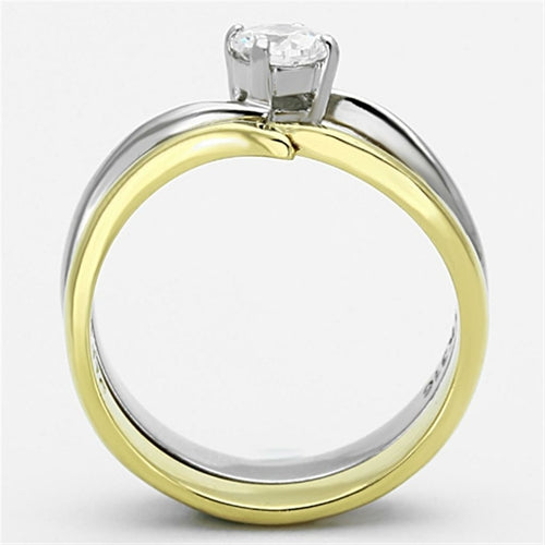 Bague Bicolore Plaquée Or