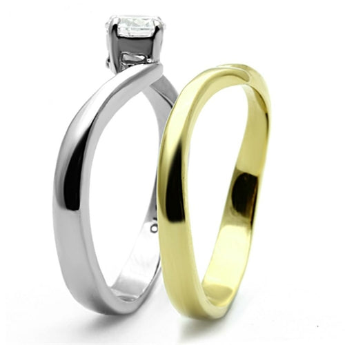 Bague Bicolore Plaquée Or