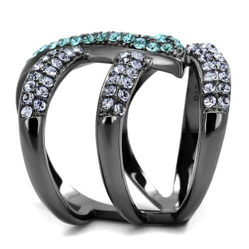 Bague Noire Cristal Premium