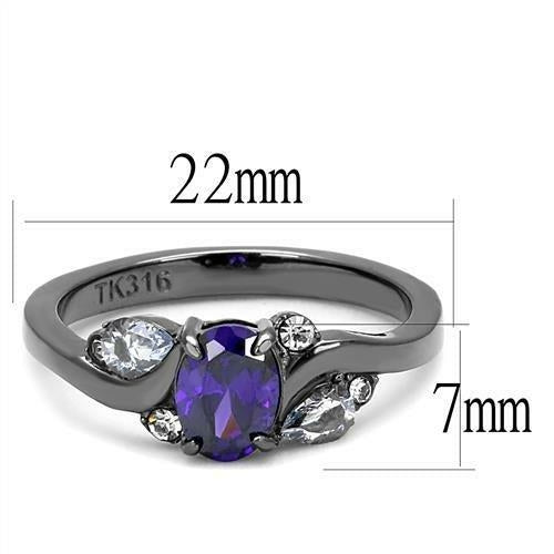 Bague Acier Noir Élégante