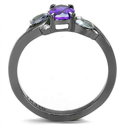 Bague Acier Noir Élégante