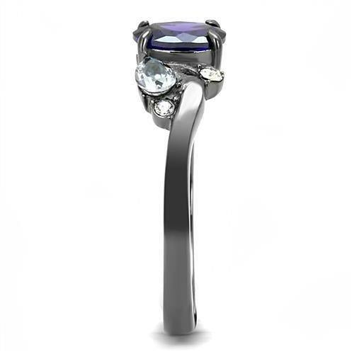Bague Acier Noir Élégante