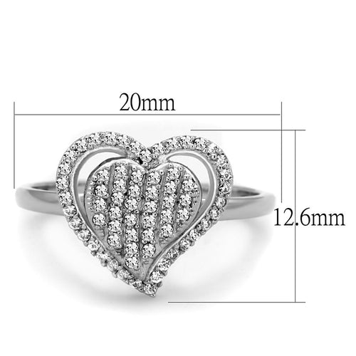 Bague Argent Rhodium Cristal