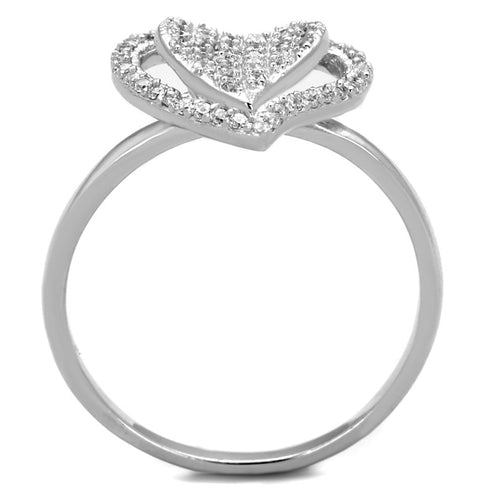 Bague Argent Rhodium Cristal