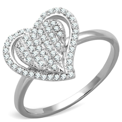 Bague Argent Rhodium Cristal