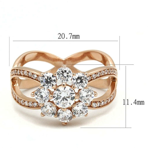 Bague Argent Rose Zircon