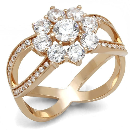 Bague Argent Rose Zircon