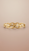 Bracelet jonc doré satiné
