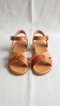 Sandales cuir naturel élégant