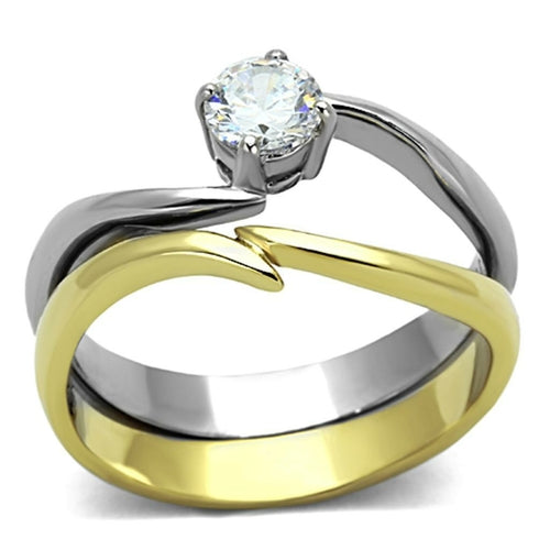Bague Bicolore Plaquée Or