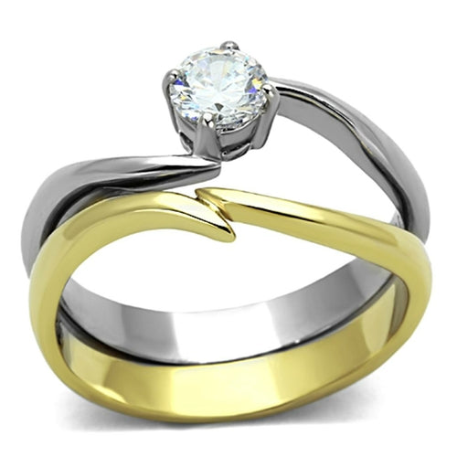 Bague Bicolore Plaquée Or