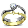 Bague Bicolore Plaquée Or