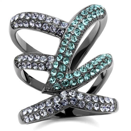 Bague Noire Cristal Premium