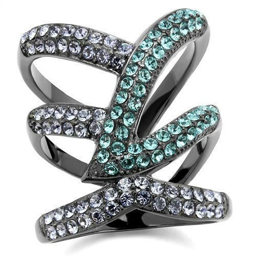 Bague Noire Cristal Premium