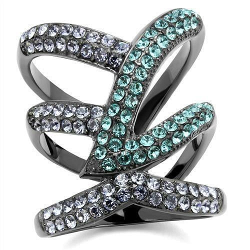 Bague Noire Cristal Premium