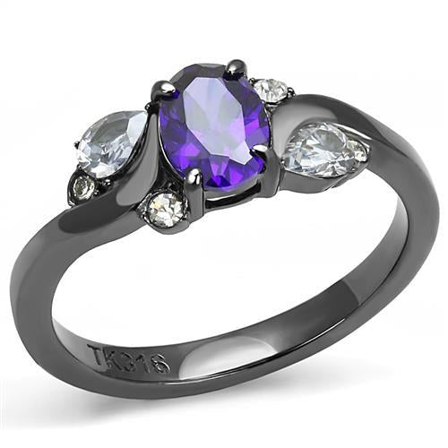 Bague Acier Noir Élégante