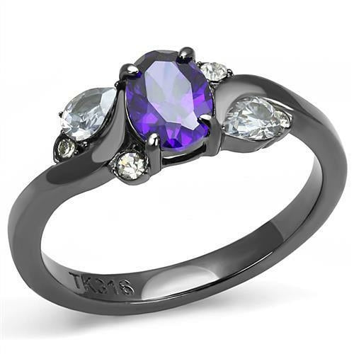 Bague Acier Noir Élégante