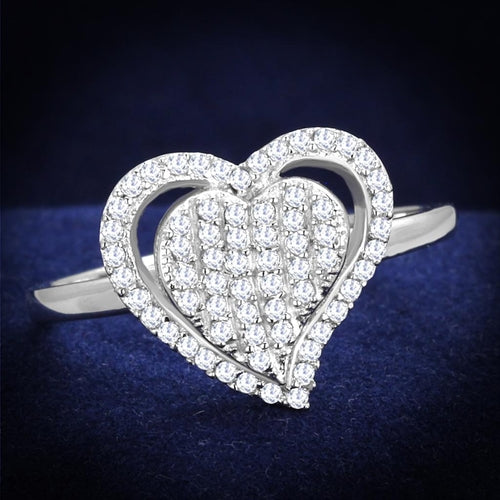 Bague Argent Rhodium Cristal